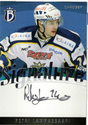 2011-12 Cardset PETRI LAMMASSAARI BLUES Signature nimmarI