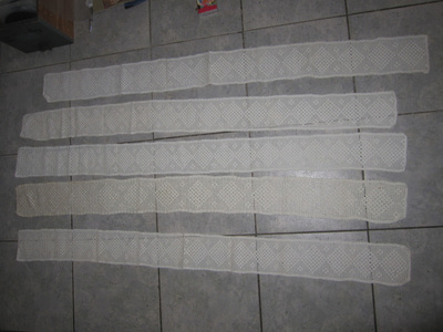 VANHOJA VIRKATTUJA KAITALIINOJA ( pittudet n 142 cm