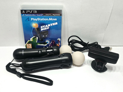 PS3 - 2kpl PSmove ohjaimia + PSeye kamera + peli