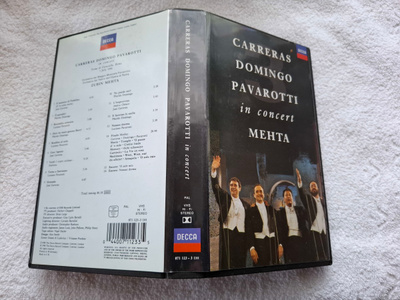 The Three Tenors: Carreras Domingo Pavarotti In Concert VHS