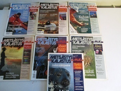 Metsästys ja kalastus-lehtiä.  0,80€ kpl