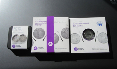 3 kpl 10€ PROOF Suomi mm. Pehr Kalm