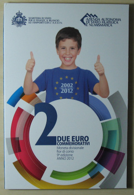 2012 SAN MARINO 2€ euro juhlaraha Blisterissä