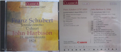 CLASSICA KUHMON KESÄSSÄ 1997 -  CD F. Schubert / J. Harbison