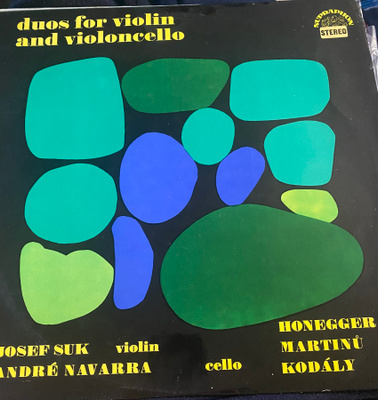 Honegger, Martinu, Kodály LP - Joseph Suk