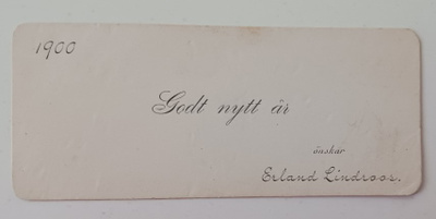 Uuden Vuoden kortti 1900, poikkeava koko, ei kuvia