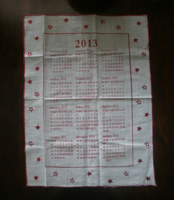 Kalenteripyyhe 2013