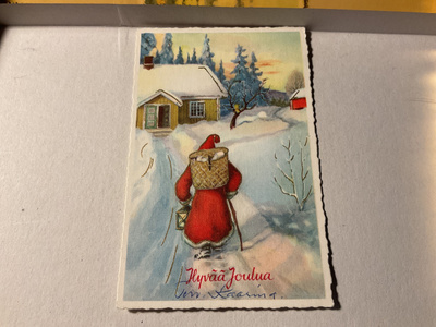 Postikortti Hyvää joulua 1960-luku
