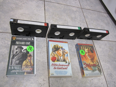 3 x humphrey bogart  vhs elokuvaa