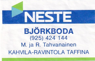Björkboda, M. Ja R. Tahvanainen , NESTE   6/8
