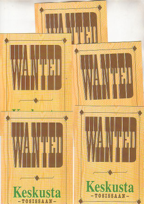 Wanted,Keskusta, vaalikortit, 5 kpl.