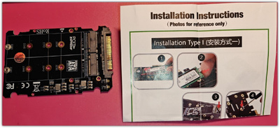 M.2 NVMe & SATA - U.2 SFF-8639 -adapterikortti #30485