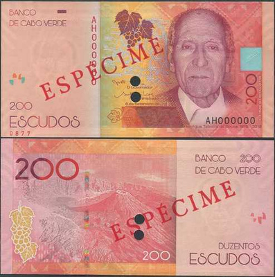 Cape Verde Cabo Verde 200 Escudos 2019 (2021) UNC SPECIMEN