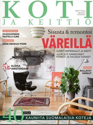 Koti ja Keittiö n:o 4 2017 Tia & Matti Vakkuri. Mirka Gröhn.