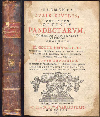 Elementa ivris civilis, secvndvm ordinem Pandectarvm (1770)