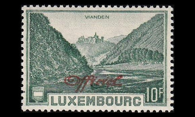 Luxemburg 178 ** Virkamerkki maisema 10 Fr (1935)