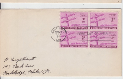 USA FDC 1944  nelilöllä