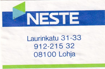 Lohja, NESTE  1/9