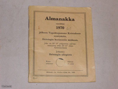 huuda syntymävuotesi almanakka 1970