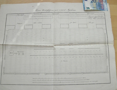 VANHA Piirrustus Venäjä 21.Div Rakennukset Lappeenranta 1826