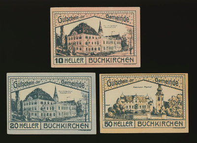 Itävalta 10, 20, 50 Heller, Buchkirchen 1920