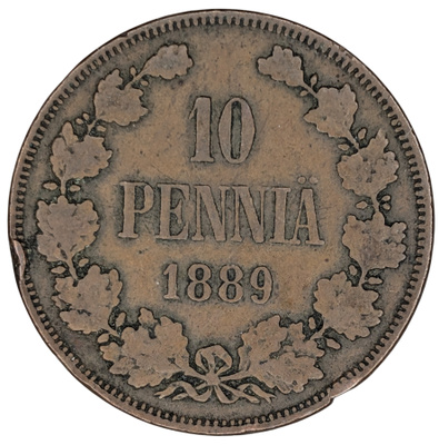 10 Penniä 1889