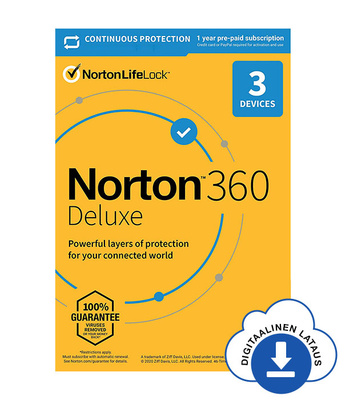 Norton 360 DELUXE 3 laitteelle.