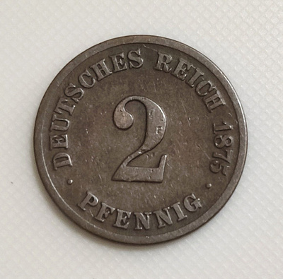 Saksa 2 Pfennig 1875C