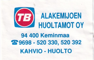 Keminmaa, Alakemijoen Huoltamot OY    8/6