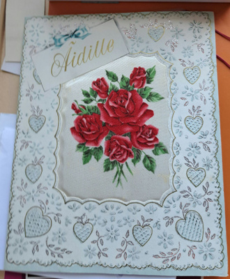 Silkkiruusut, taittokortti, kulkenut