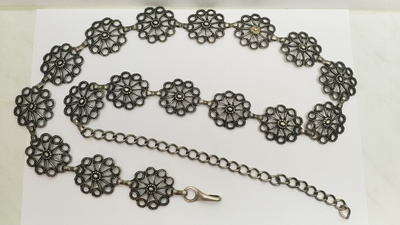 Metallinen vyö filigraani koristelu, Made in Italy