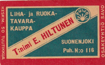 Suonenjoki, T:nimi E. Hiltunen  s28