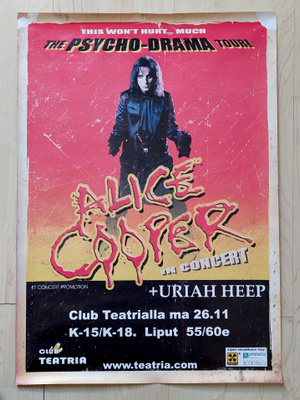 Alice Cooper : Aito Psycho-Drama keikkajuliste