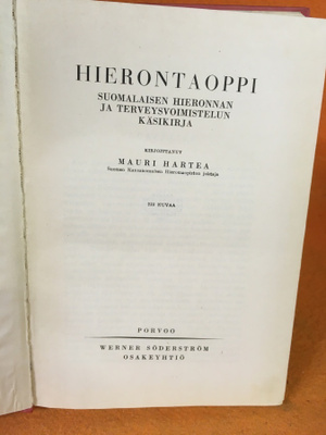MAURI HARTEA: HIERONTAOPPI : SUOMALAISEN HIERONNAN JA TERVEY