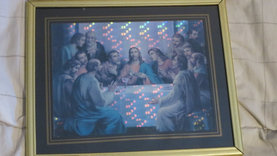 Kehystetty hologrammikuva - Viimeinen Ehtoollinen