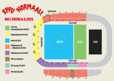 1-2x KENTTÄ Eppu Normaali Bolt Arena 6.6 La Helsinki