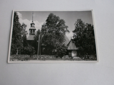 Keuruu, vanha kirkko, vanha mv valokuvapk (A.A.), kulkenut