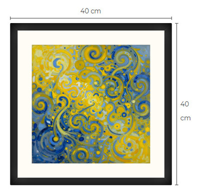 Uusi uniikki abstrakti art print taulu 40 cm x 40 cm