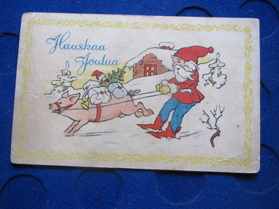 Hauskaa Joulua. Postikortti