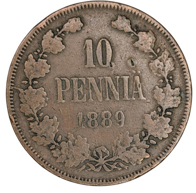 10 penniä 1889