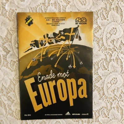 Käsiohjelma: AIK- BK Häcken. 2011.