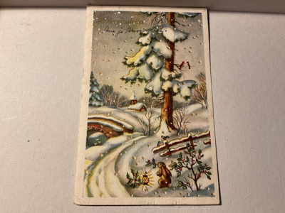Postikortti Hyvää joulua! 1950-luku
