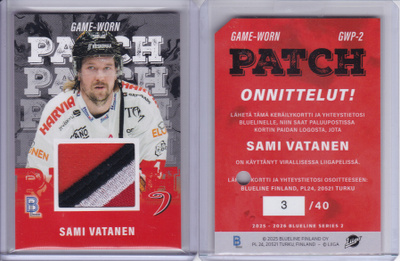 2025-26 Blueline S2 - Patch - Sami Vatanen / JYP