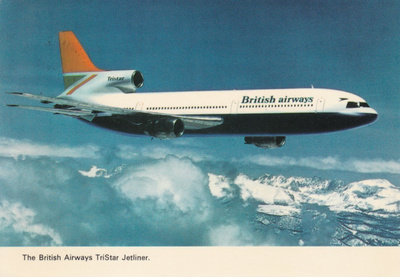LENTOKONEKORTTI - TriSTAR JETLINER - BRITISH AIRWAYS