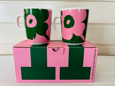 Marimekko Oiva Juhla Unikko mukit, 2,5dl, uusi