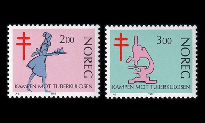Norja 862-3 ** Tuberkuloosi (1982)