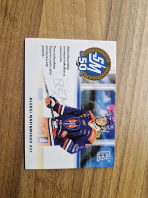 Blueline Tappara match card Aleksi Matinmikko