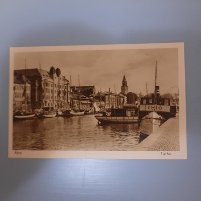 PK Turku aluksia joessa mm INIÖ laiva *