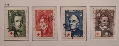 LaPe 345, 346, 347, 348 - Punainen Risti 1948 - o