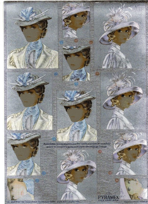 3D °°TYYLIKKÄÄT VINTAGE LADYT°° / UPEA Hologrammi